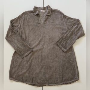 SCANDAL MADE IN ITALY 🇮🇹 Gray WOMANS Shirt 👚 100% COTTON.